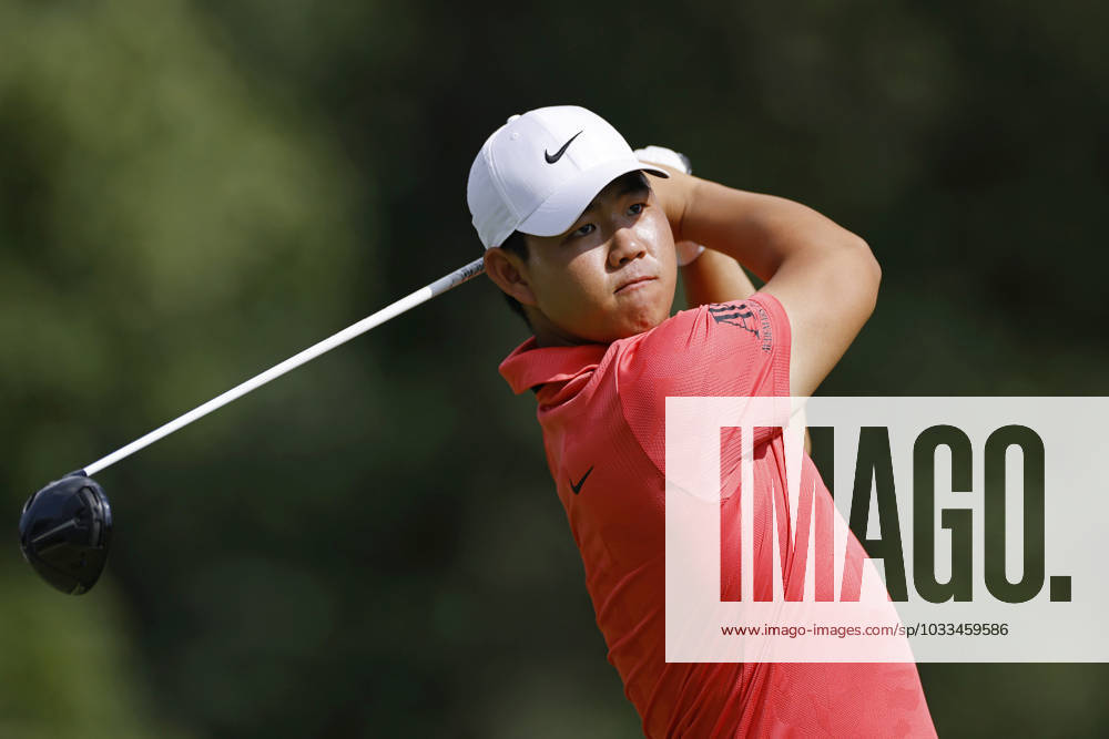 OLYMPIA FIELDS, IL - AUGUST 17: Tom Kim of South Korea hits a drive at the 7th hole during the first round of the BMW Championship at Olympia Fields Country Club on August 17, 2023 in Olympia Fields, Illinois. (Photo by Joe Robbins Icon Sportswire) GOLF: AUG 17 PGA, Golf Herren - BMW Championship Icon5732308170201