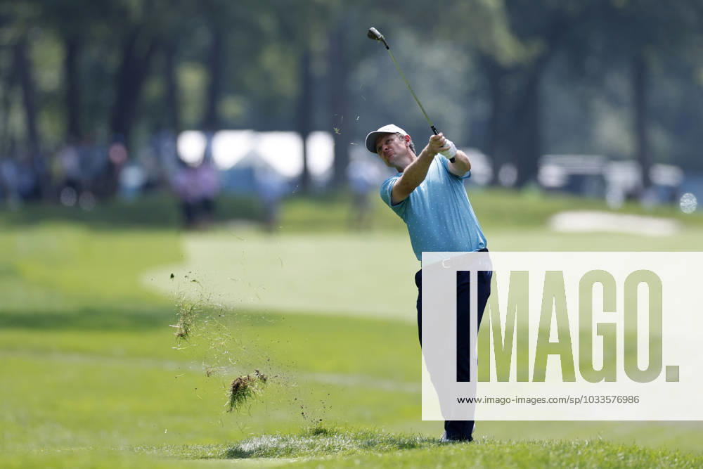 OLYMPIA FIELDS, IL - AUGUST 20: Justin Rose of England plays a shot from the rough at the 5th hole during the final round of the BMW Championship at Olympia Fields Country Club on August 18, 2023 in Olympia Fields, Illinois. (Photo by Joe Robbins Icon Sportswire) GOLF: AUG 20 PGA, Golf Herren - BMW Championship Icon5732308200174