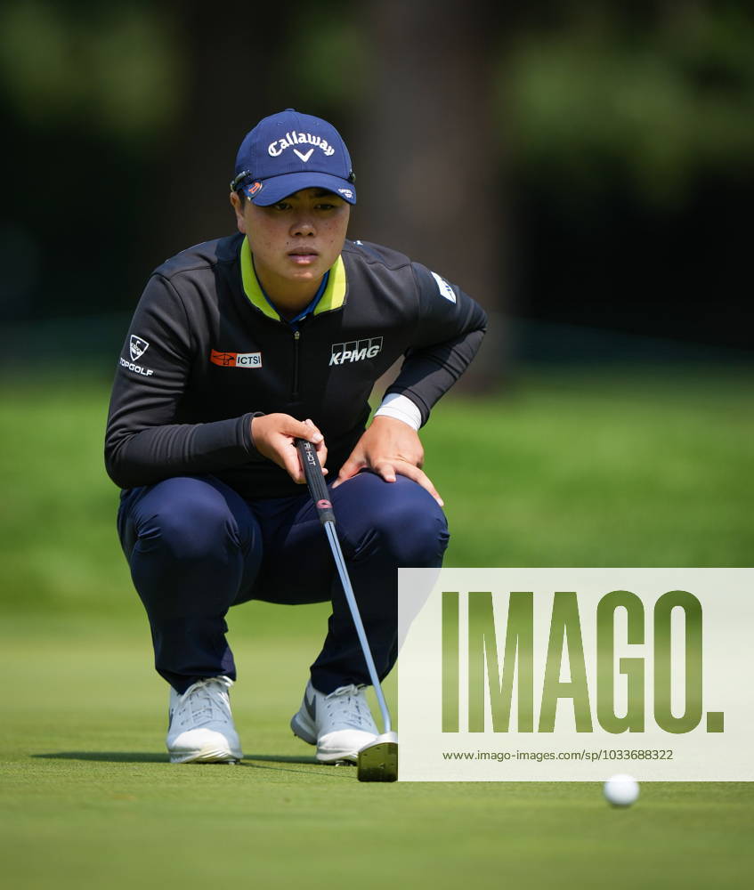 Yuka Saso, of Japan, lines up a putt before making birdie on the seventh hole during the first round at the LPGA, Golf Damen CPKC Canadian Women s Open golf tournament, in Vancouver, on Thursday, August 24, 2023. Canada News - August 24, 2023 - ZUMAc35_ 20230824_zaf_c35_047