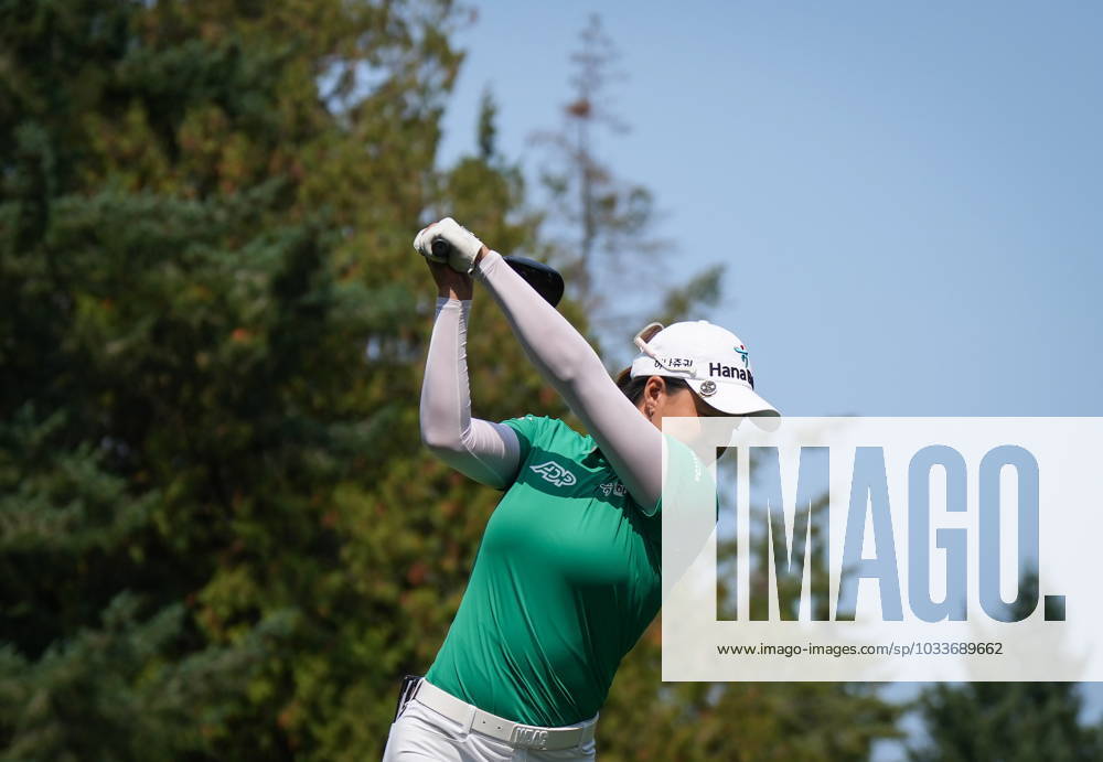 Minjee Lee, of Australia, hits her tee shot on the first hole during the first round at the LPGA, Golf Damen CPKC Canadian Women s Open golf tournament, in Vancouver, on Thursday, August 24, 2023. Canada News - August 24, 2023 - ZUMAc35_ 20230824_zaf_c35_063