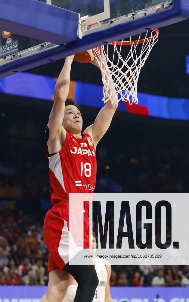 Basketball: World Cup Japan s Yudai Baba dunks the ball during the second quarter of the FIBA Basketball World Cup Group E match against Germany at Okinawa Arena in Okinawa, southern Japan, on Aug. 25, 2023. A14AA0001792961P