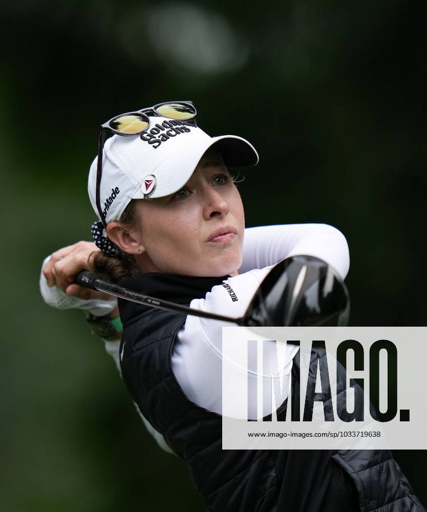 Nelly Korda, of the U.S. watches her tee shot on the fourth hole during the second round at the LPGA, Golf Damen CPKC Canadian Women s Open golf tournament, in Vancouver, on Friday, August 25, 2023. Canada News - August 25, 2023 - ZUMAc35_ 20230825_zaf_c35_072