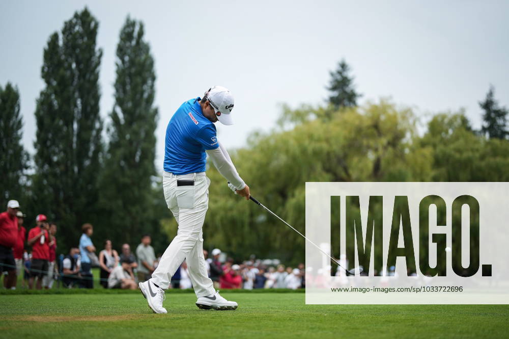 Yuka Saso, of Japan, hits her tee shot on the sixth hole during the second round at the LPGA, Golf Damen CPKC Canadian Women s Open golf tournament, in Vancouver, on Friday, August 25, 2023. Canada News - August 25, 2023 - ZUMAc35_ 20230825_zaf_c35_128