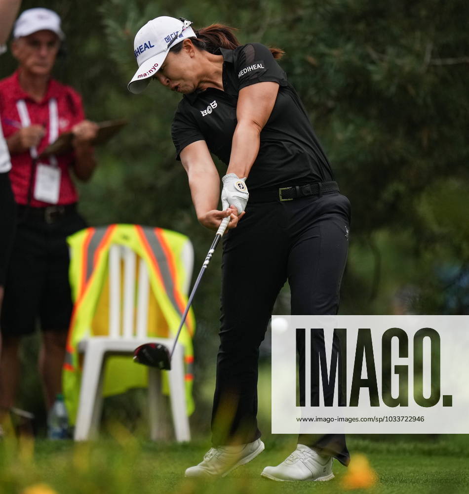 Sei Young Kim, of South Korea, hits her tee shot on the 18th hole during the second round at the LPGA, Golf Damen CPKC Canadian Women s Open golf tournament, in Vancouver, on Friday, August 25, 2023. Kim Sei Young - ZUMAc35_ 20230825_zaf_c35_139