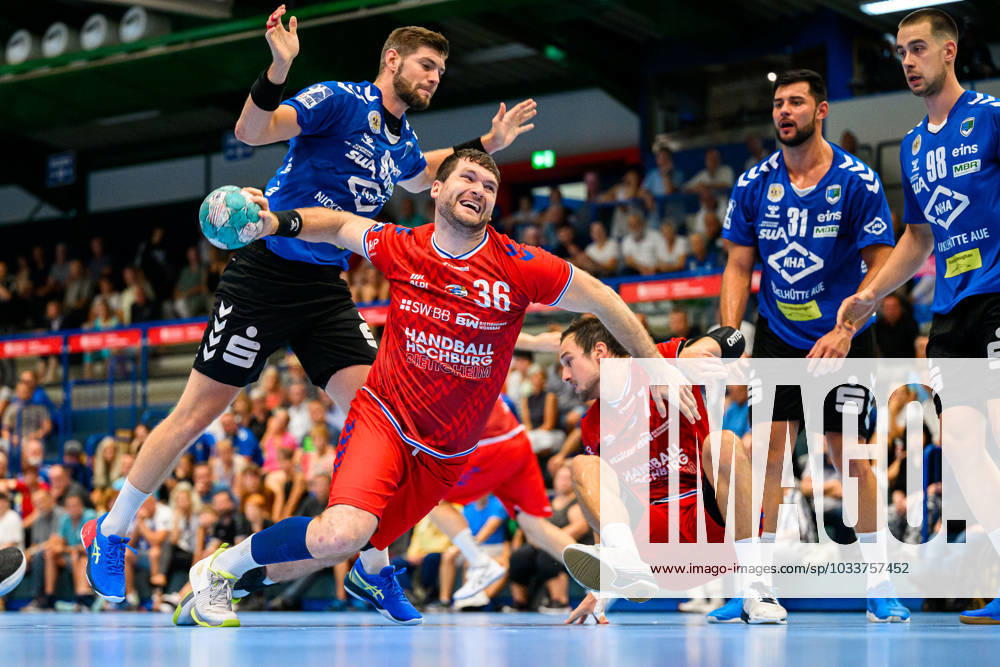 DHB Cup 23 24 EHV Aue SG BBM Bietigheim Jonathan Fischer Bietigheim Lössnitz Erzgebirgshalle Germany