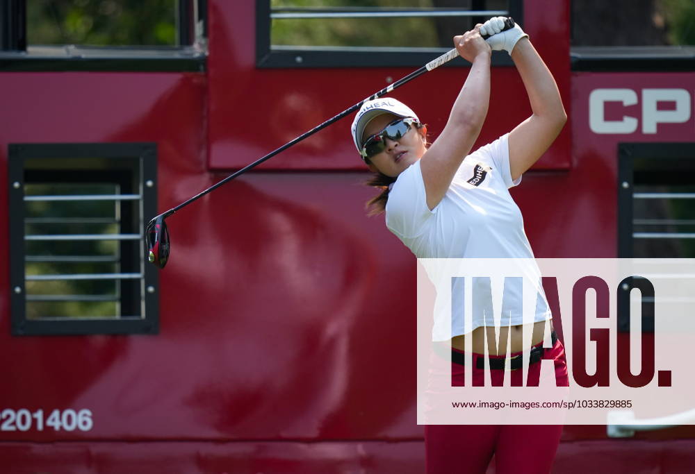 Sei Young Kim, of South Korea, watches her tee shot on the first hole during the final round at the LPGA, Golf Damen CPKC Canadian Women s Open golf tournament, in Vancouver, on Sunday, August 27, 2023. Kim Sei Young - ZUMAc35_ 20230827_zaf_c35_060