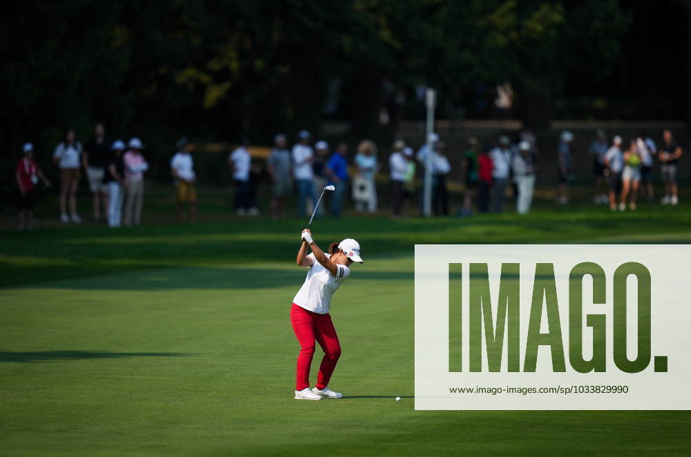Sei Young Kim, of South Korea, hits her second shot on the first hole during the final round at the LPGA, Golf Damen CPKC Canadian Women s Open golf tournament, in Vancouver, on Sunday, August 27, 2023. Kim Sei Young - ZUMAc35_ 20230827_zaf_c35_062