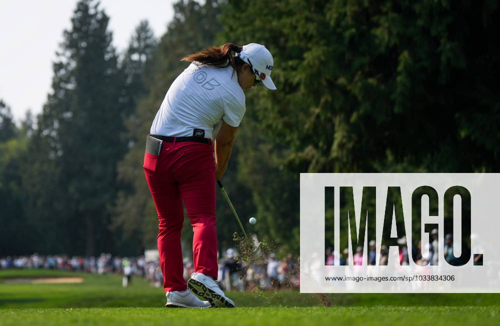 Sei Young Kim, of South Korea, hits her tee shot on the eighth hole during the final round at the LPGA, Golf Damen CPKC Canadian Women s Open golf tournament, in Vancouver, on Sunday, August 27, 2023. Kim Sei Young - ZUMAc35_ 20230827_zaf_c35_091