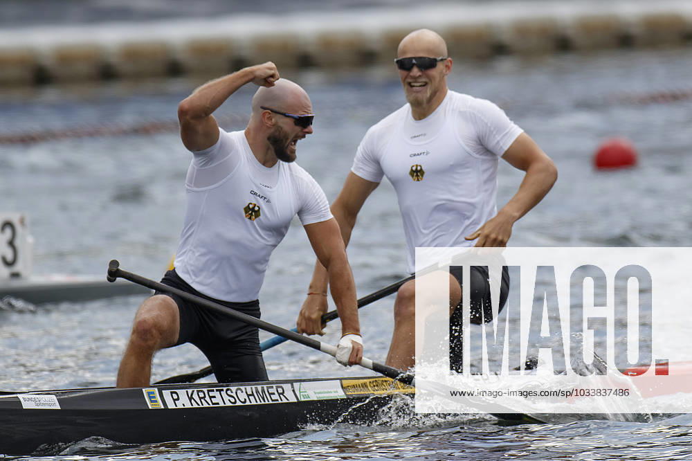 ICF CANOE SPRINT WORLD CHAMPIONSHIP 2023 C2 M 500 Place 1 KRETSCHMER, Peter HECKER, Tim GER Jubel Regattabahn Duisburg Wedau NRW Germany 20230827115854-2 Kopie