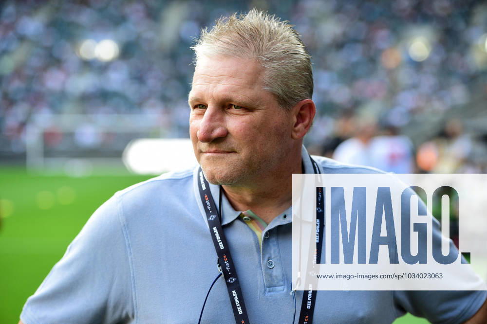 Moenchengladbach Football, Men, 1 Football Bundesliga, Season 2023 2024, Borussia Moenchengladbach vs FC Bayern Muenchen Gladbach legend Thomas Kastenmaier DFL regulations prohibit any use of photographs as image sequences and or quasi video Borussia Park NRW Germany