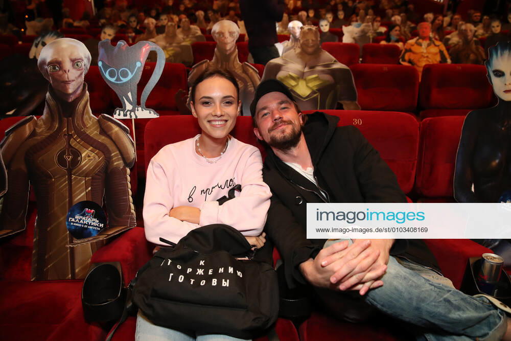 Actress Stasya Miloslavskaya (L) and actor Alexander Petrov attend the Moscow premiere of Dzhanik Fayziyev s fantasy film Cosmoball at the Karo 11 Oktyabr Cinema. Vyacheslav Prokofyev TASS TS0E4ABF