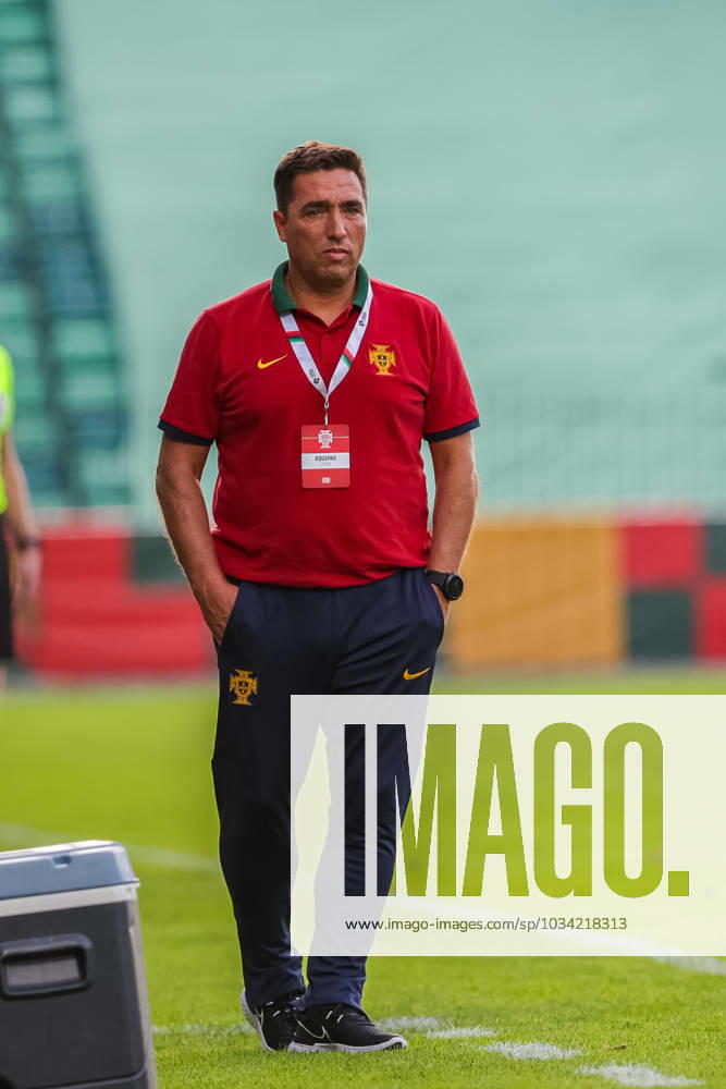 2025 U21, U 21 EURO Qualifying, EM, Europameisterschaft Portugal vs Andorra Pacos de Ferreira, Portugal, September, 8, 2023, 2025 U21 Euro Qualifying, Portugal vs Andorra at the Estadio Capital do Movel, Rui Oliveira, Selecionador Nacional, photography by @guelbergoes Pacos de Ferreira Portugal