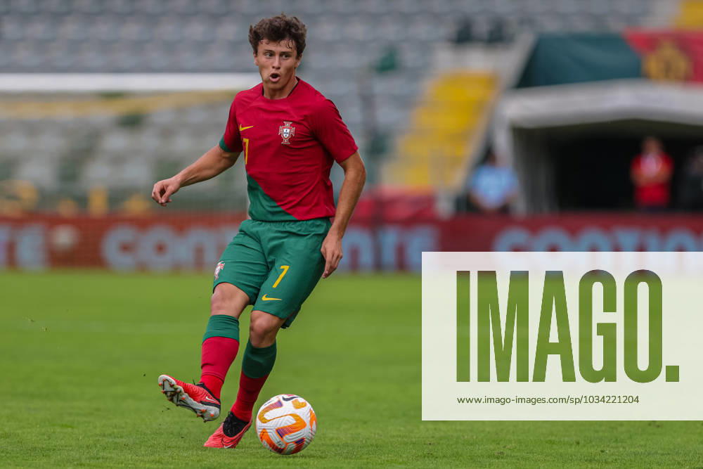 2025 U21, U 21 EURO Qualifying, EM, Europameisterschaft Portugal vs Andorra Pacos de Ferreira, Portugal, September, 8, 2023, 2025 U21 Euro Qualifying, Portugal vs Andorra at the Estadio Capital do Movel, Joao Neves, photography by @guelbergoes Pacos de Ferreira Portugal