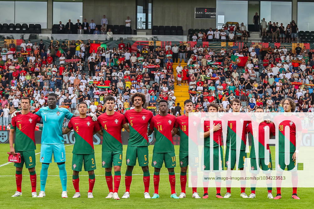 2025 U21, U 21 EURO Qualifying, EM, Europameisterschaft Portugal vs Andorra Pacos de Ferreira, Portugal, September, 8, 2023, 2025 U21 Euro Qualifying, Portugal vs Andorra at the Estadio Capital do Movel, Portugal U21 team, photography by @guelbergoes Pacos de Ferreira Portugal