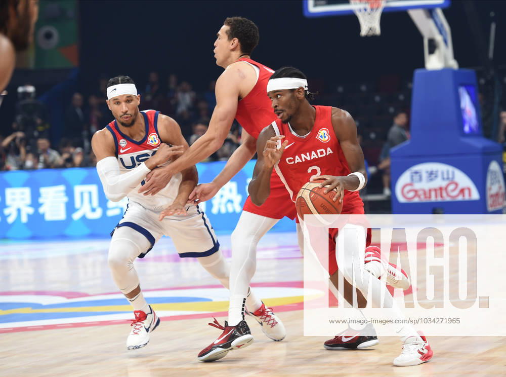 USA vs CANADA SHAI GILGEOUS - ALEXANDER, basketball player of Canada, at the FIBA World Cup match against USA, for 3rd place, at MOA Arena. Manila, 10.09.2023. photo: Nebojsa Parausic MN press photo BASKETBALL, FIBA, WORLD CUP, USA, CANADA Manila MOA Arena Philippines