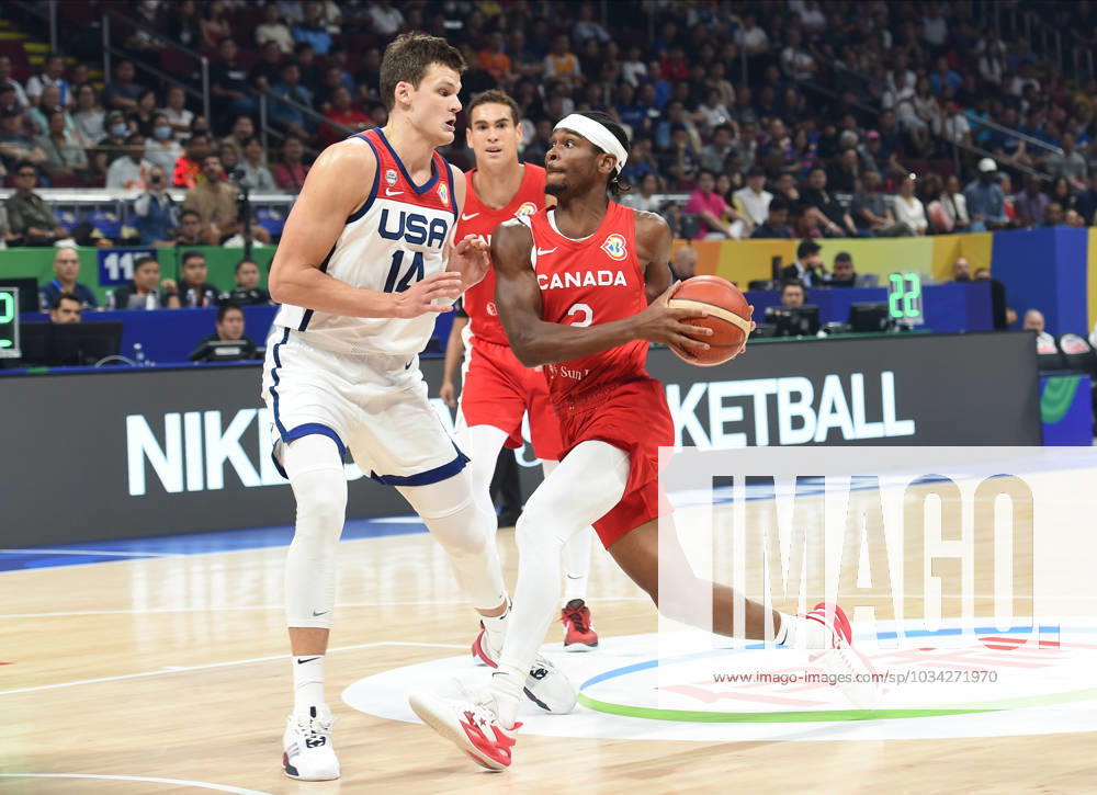 USA vs CANADA SHAI GILGEOUS - ALEXANDER, basketball player of Canada, at the FIBA World Cup match against USA, for 3rd place, at MOA Arena. Manila, 10.09.2023. photo: Nebojsa Parausic MN press photo BASKETBALL, FIBA, WORLD CUP, USA, CANADA Manila MOA Arena Philippines