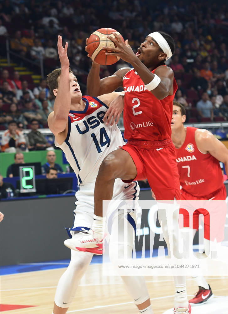 USA vs CANADA SHAI GILGEOUS - ALEXANDER, basketball player of Canada, at the FIBA World Cup match against USA, for 3rd place, at MOA Arena. Manila, 10.09.2023. photo: Nebojsa Parausic MN press photo BASKETBALL, FIBA, WORLD CUP, USA, CANADA Manila MOA Arena Philippines