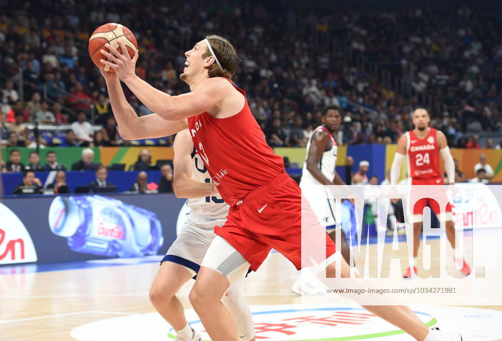 USA vs CANADA KELLY OLYNYK, basketball player of Canada, at the FIBA World Cup match against USA, for 3rd place, at MOA Arena. Manila, 10.09.2023. photo: Nebojsa Parausic MN press photo BASKETBALL, FIBA, WORLD CUP, USA, CANADA Manila MOA Arena Philippines