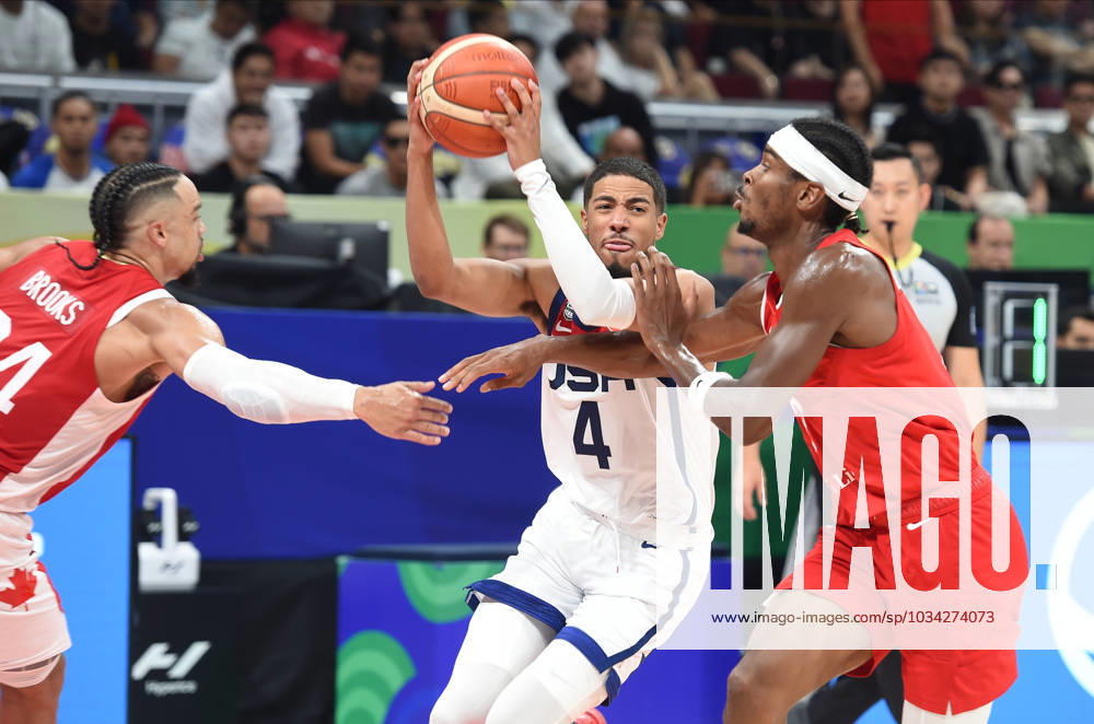 USA vs CANADA TYRESE HALIBURTON, basketball player of USA, at the FIBA World Cup match against Canada, for 3rd place, at MOA Arena. Manila, 10.09.2023. photo: Nebojsa Parausic MN press photo BASKETBALL, FIBA, WORLD CUP, USA, CANADA Manila MOA Arena Philippines