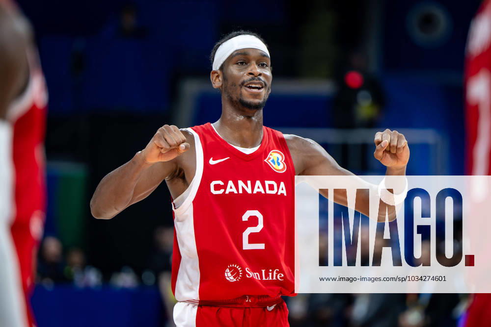 Basketball Manila Pasay 10 09 2023 FIBA Basketball World Cup 2023 Mens World Championship Match for 3rd Place Bronze United States of America USA Canada CAN Shai Gilgeous Alexander Canada, No 02 Cheering