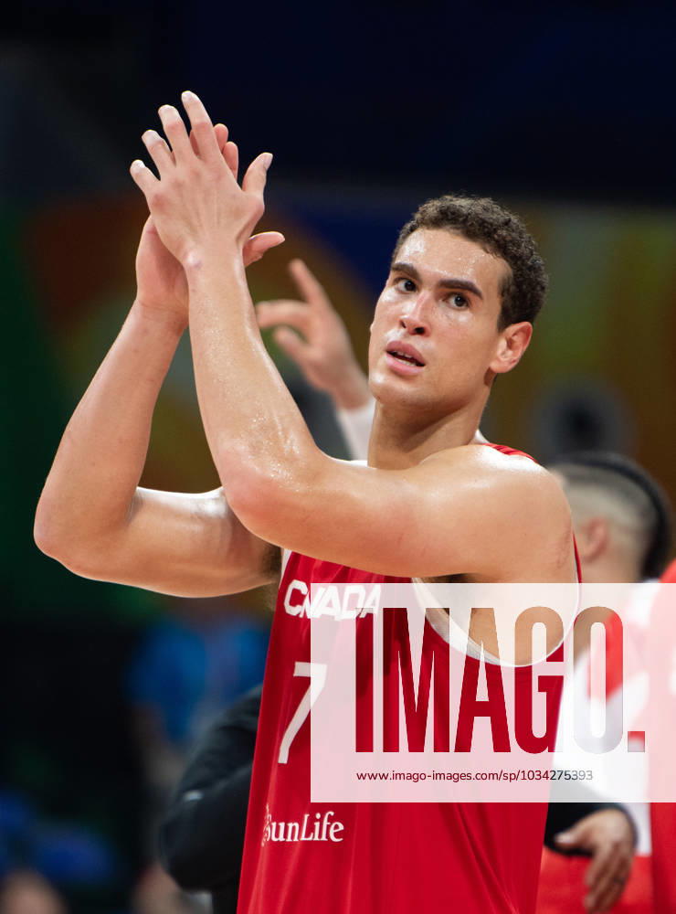 FIBA World Cup Basketball 3rd 4th playoff U.S.A. vs Canada at the Mall of Asia Arena Manila Philippines. Canada take 3rd place with a 127-118 over USA. Dwight POWELL celebrates. Manila Philippines - ZUMAr144 20230910_zap_r144_014