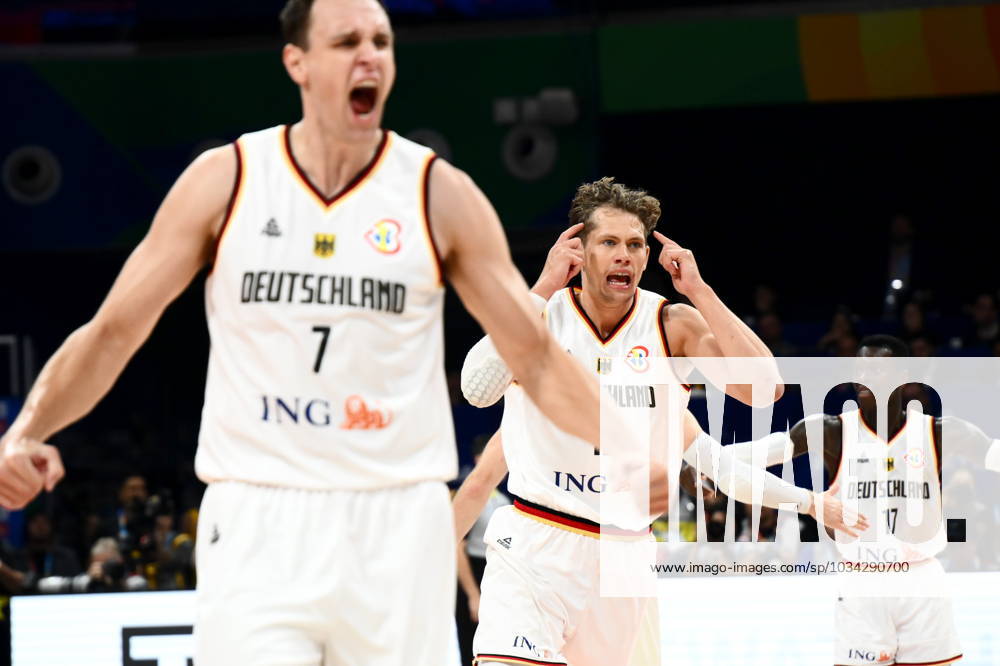 (L-R) Johannes Voigtmann, Moritz Wagner (GER), SEPTEMBER 10, 2023 - Basketball - FIBA World Cup 2023 - Final match between Germany 83-77 Serbia at Mall of Asia Arena, Manila, Philippines. (228862887)