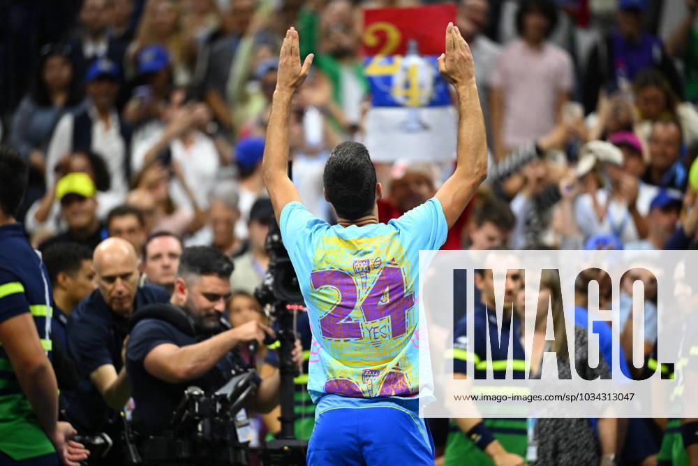 US Open - Djokovic Wins 24th Grand Slam Title Novak Djokovic (SRB) wins his 24th slam at the 2023 US Open at Billie Jean National Tennis Center in New York City, NY, USA, on September 10, 2023. Photo by Corinne Dubreuil ABACAPRESS.COM New York City NY United States