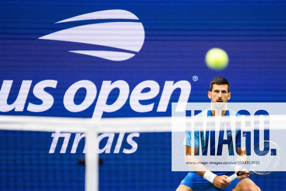 (230911) -- NEW YORK, Sept. 11, 2023 -- Novak Djokovic of Serbia competes during the men s singles match against Daniil Medvedev of Russia at the 2023 US Open tennis championships in New York, the United States, on Sept. 10, 2023. ) (SP)US-NEW YORK-TENNIS-US OPEN LiuxJie