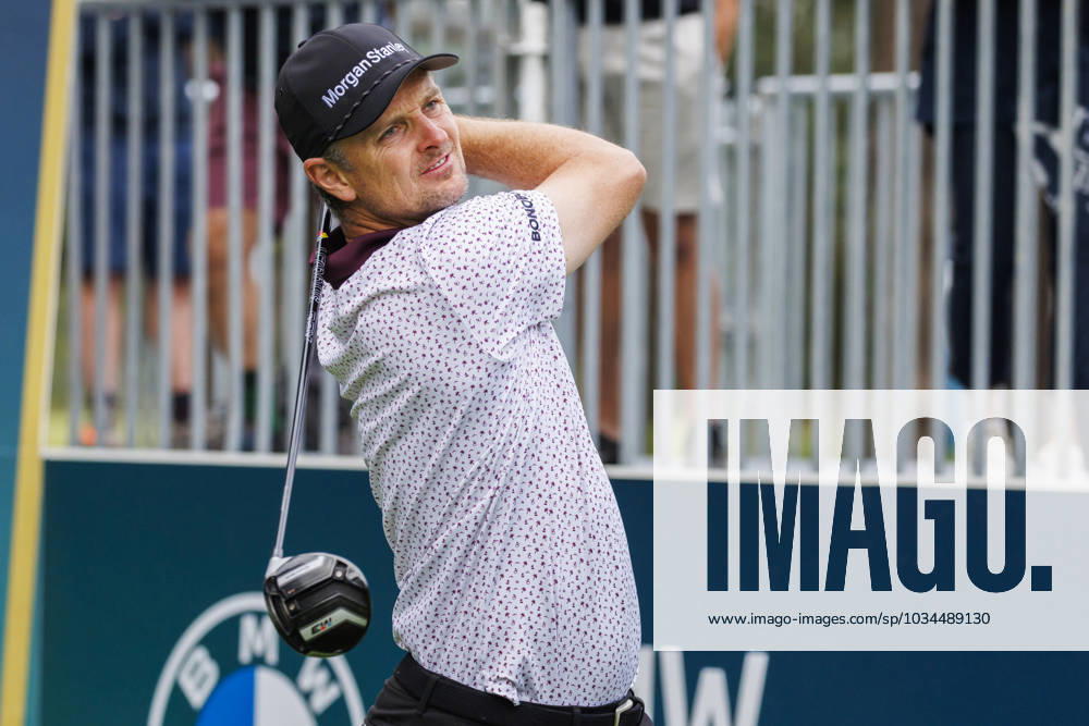 Golf - 2023 BMW PGA, Golf Herren Championship - Final Day - Wentworth - Sunday 17th September 2023 Justin Rose (ENG) tees off amongst the early starters of group 2 at Wentworth COLORSPORT DANIEL BEARHAM csp_golf_db_17092023_