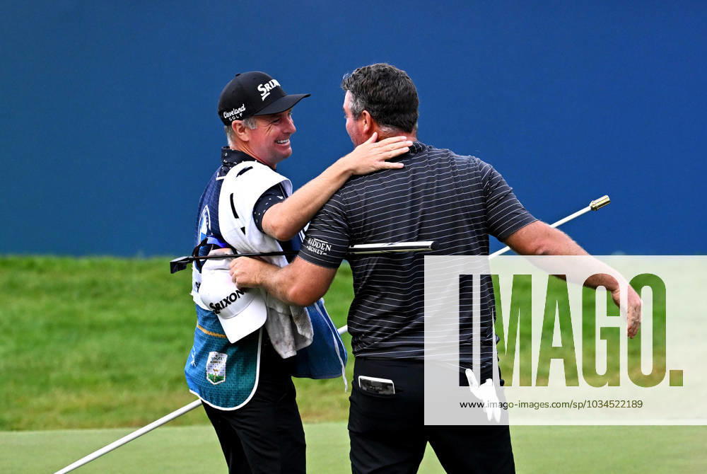 Mandatory Credit: Photo by Sandra Mailer Shutterstock (14094596w) Ryan Fox of New Zealand and caddie win the BMW PGA, Golf Herren Championship 2023 at Wentworth BMW PGA Championship, Day 4, Golf, Wentworth Club, UK - 17 Sep 2023 BMW PGA Championship, Day 4, Golf, Wentworth Club, UK - 17 Sep 2023