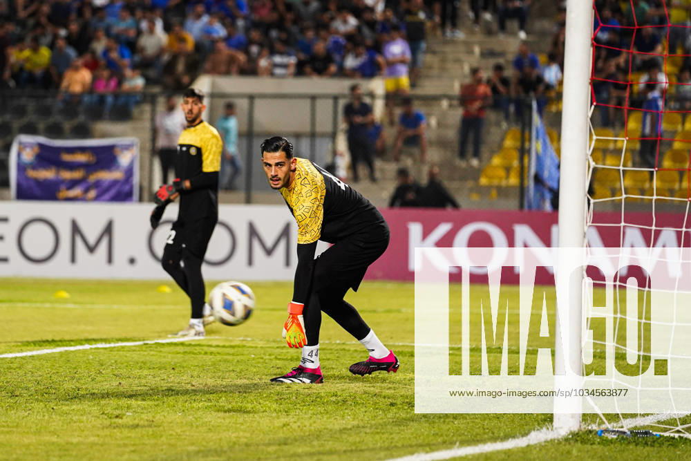 Iraq s Al-Quwa Al-Jawiya (Air Force)?? Iran s Sepahan - AFC Champions League in Erbil, Iraq - 18 Sep 2023 Sepahan s goalkeeper 1 Payam Niazmand warm up during the first round of the AFC Champions League group stage matches between Iraq s Al-Quwa Al-Jawiya (Air Force) and Iran s Sepahan in Franso Hariri stadium in Erbil city, the capital of Iraq s northern autonomous Kurdistan region. Final score 2-2 Erbil Iraq
