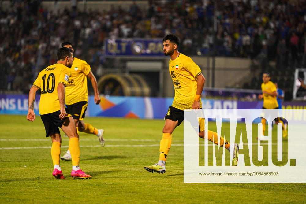 Iraq s Al-Quwa Al-Jawiya (Air Force)?? Iran s Sepahan - AFC Champions League in Erbil, Iraq - 18 Sep 2023 Sepahan s player 66 Mohammad Ghorbani celebrate after scoring a goal during the first round of the AFC Champions League group stage matches between Iraq s Al-Quwa Al-Jawiya (Air Force) and Iran s Sepahan in Franso Hariri stadium in Erbil city, the capital of Iraq s northern autonomous Kurdistan region. Final score 2-2 Erbil Iraq