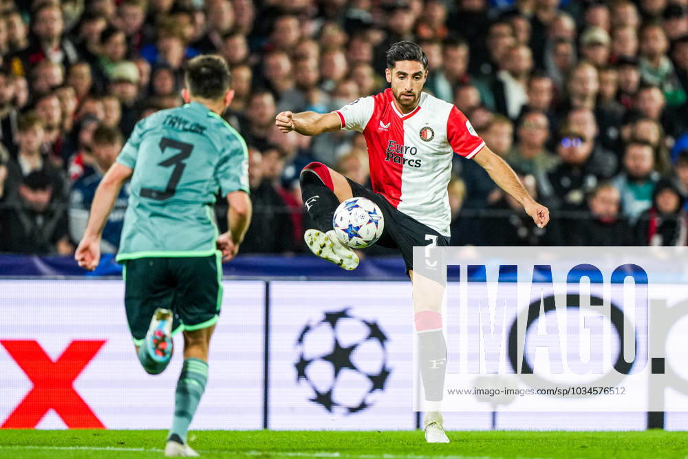 UEFA Champions League: Feyenoord v Celtic Rotterdam - Alireza Jahanbakhsh of Feyenoord during the 1st leg of the UEFA Champions League between Feyenoord v Celtic at Stadion Feijenoord De Kuip on 19 September 2023 in Rotterdam, The Netherlands.