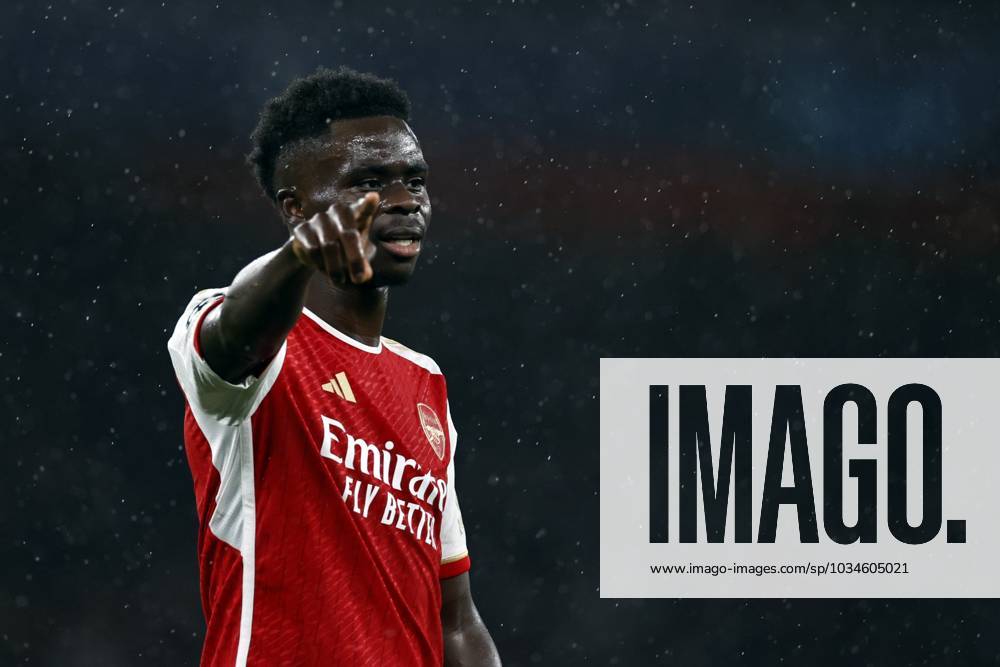 LONDON - Bukayo Saka of Arsenal FC during the UEFA Champions League match between Arsenal FC and PSV Eindhoven at Emirates Stadium on September 20, 2023 in London, United Kingdom. ANP MAURICE VAN STEEN Group B - UEFA Champions League 2023 2024 ANPxSportx IVx 478806063 originalFilename: 478806063
