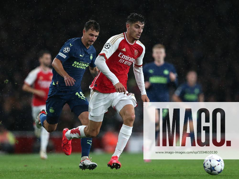 Arsenal v PSV Eindhoven, UEFA Champions League, Group B, Emirates Stadium, London, UK. - 20th September 2023. Kai Havertz of Arsenal. - Arsenal v PSV Eindhoven, UEFA Champions League, Group B, Emirates Stadium, London, UK. - 20th September 2023. London Emirates Stadium UK