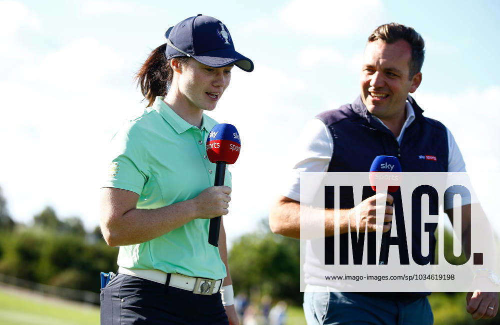 2023 Solheim Cup, Finca Cortesin, Andalucia, Spain 21 9 2023 Irelands Leona Maguire is interviewed by Sky Sports Leona Maguire is interviewed by Sky Sports 21 9 2023