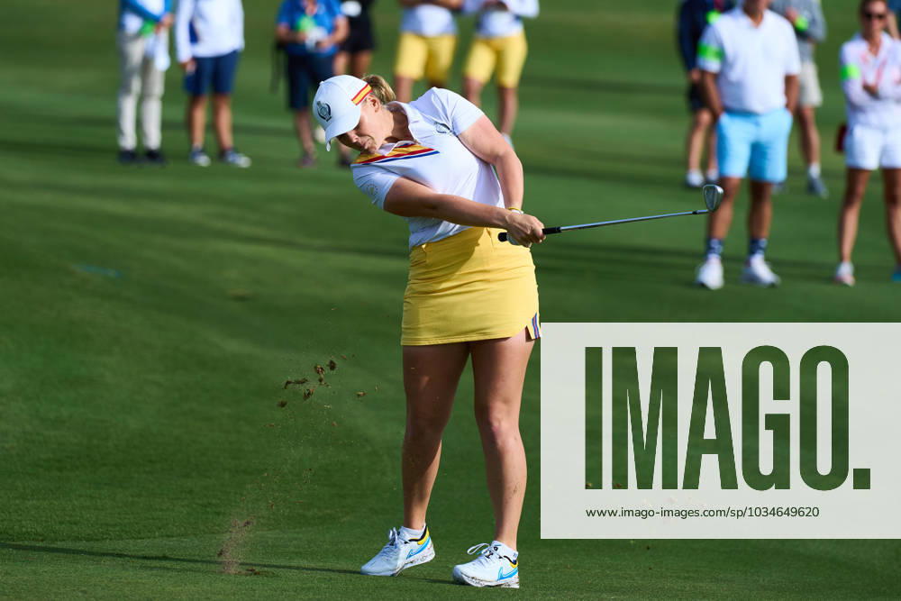 Charley Hull of Europe team in action during the Solheim Cup 2023 in Finca Cortesin at Estepona on September 22, 2023 in Malaga, Spain. SEVILLA SPAIN - ZUMAa181 20230922_zaa_a181_002