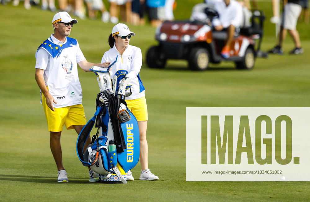 2023 Solheim Cup, Finca Cortesin, Andalucia, Spain 22 9 2023 Irelands Leona Maguire lines up a shot Leona Maguire lines up a shot 22 9 2023
