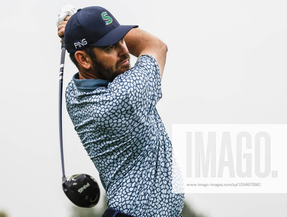 Louis Oosthuizen of South Africa hits his tee shot on the sixteenth hole during the first round of the 2023 LIV Golf League tournament at Rich Harvest Farms in Sugar Grove, Illinois, on Friday September 22, 2023. Tournament play runs from September 22nd through the 24th. SGI20230922841 TANNENxMAURY