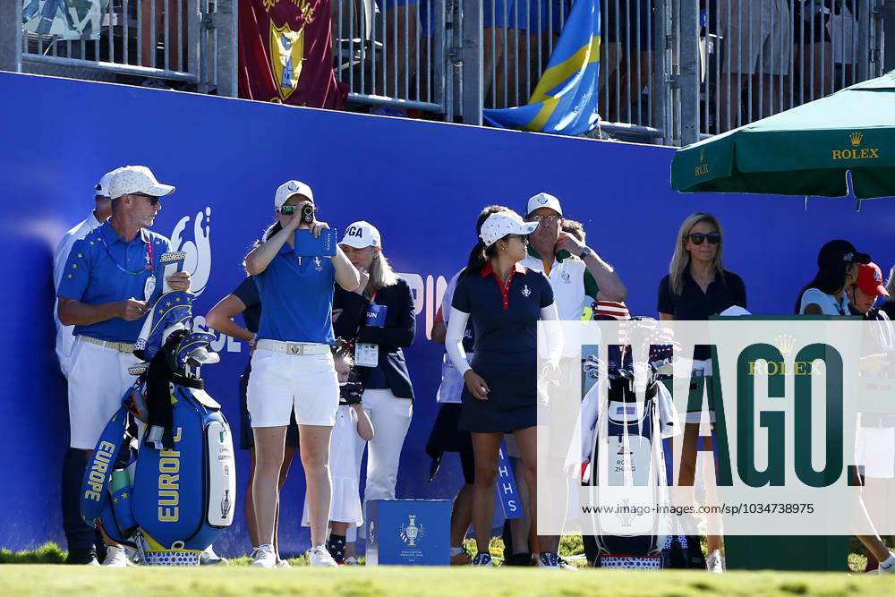 2023 Solheim Cup, Finca Cortesin, Andalucia, Spain 24 9 2023 Leona Maguire checks the distance ahead of her tee off Leona Maguire checks the distance ahead of her tee off 24 9 2023