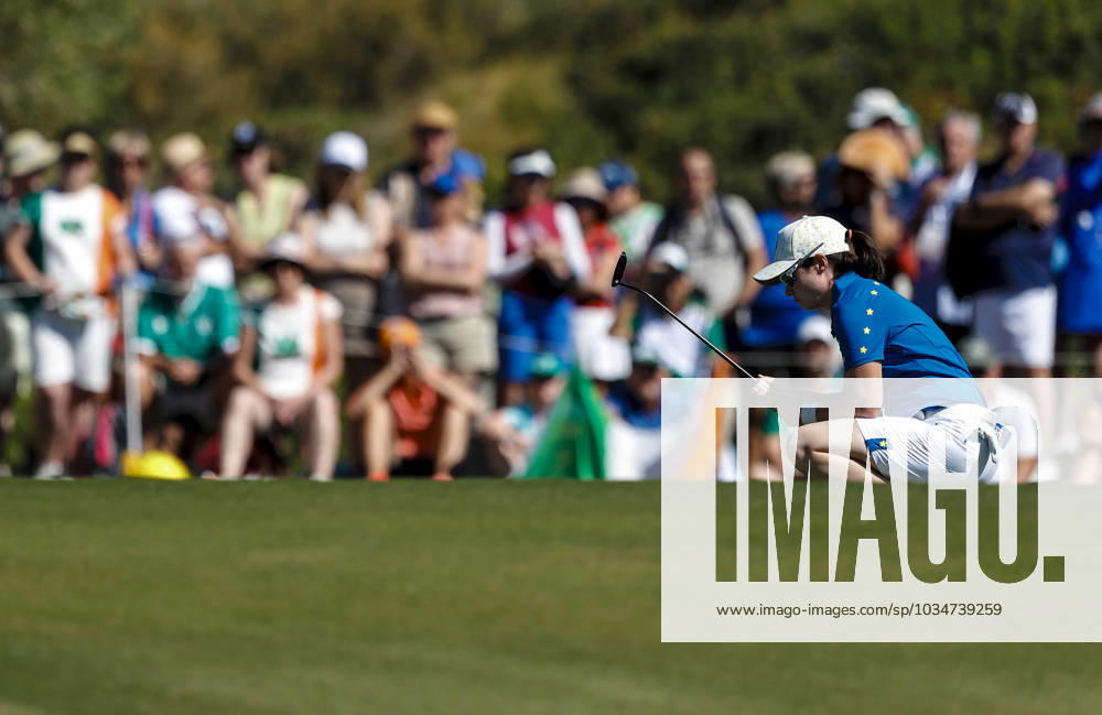 2023 Solheim Cup, Finca Cortesin, Andalucia, Spain 24 9 2023 Leona Maguire lines up a putt Leona Maguire lines up a putt 24 9 2023