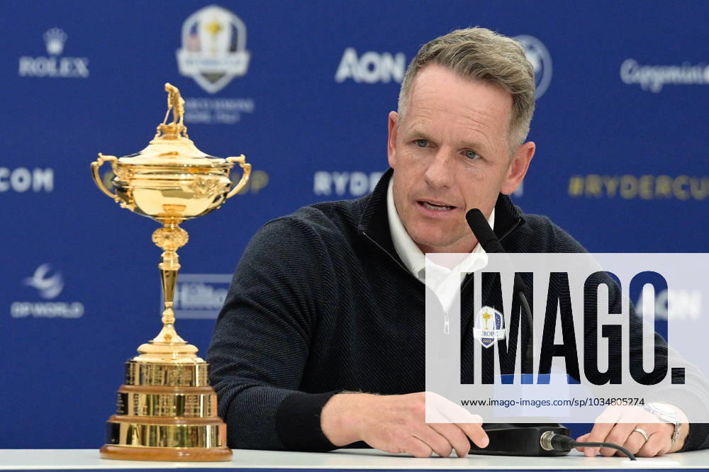 Luke Donald (ENG) during the USA an Europe Ryder Cup 2023 captains press conference, PK, Pressekonferenz at Marco Simone Golf & Country Club on September 25, 2023 in Rome, Italy.