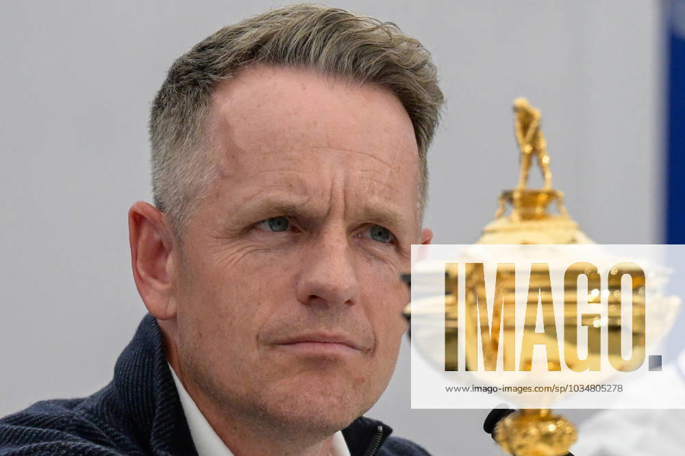 Luke Donald (ENG) during the USA an Europe Ryder Cup 2023 captains press conference, PK, Pressekonferenz at Marco Simone Golf & Country Club on September 25, 2023 in Rome, Italy.