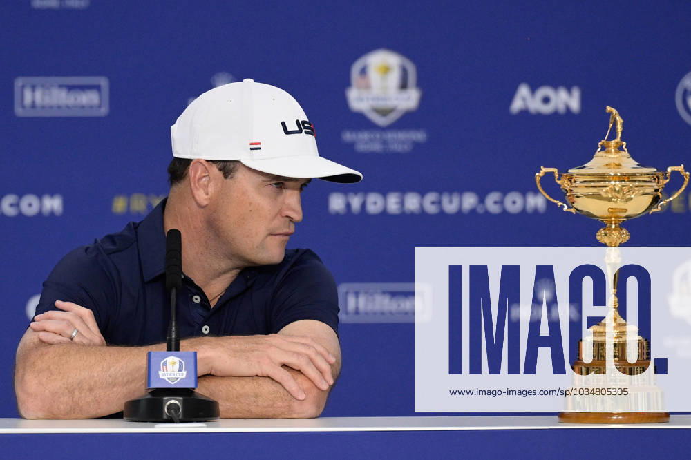 Zach Johnson (USA) during the USA an Europe Ryder Cup 2023 captains press conference, PK, Pressekonferenz at Marco Simone Golf & Country Club on September 25, 2023 in Rome, Italy.