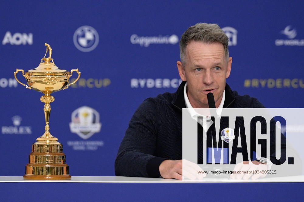 Luke Donald (ENG) during the USA an Europe Ryder Cup 2023 captains press conference, PK, Pressekonferenz at Marco Simone Golf & Country Club on September 25, 2023 in Rome, Italy.