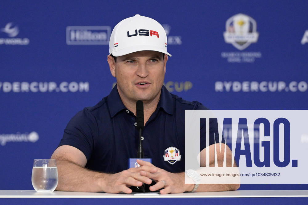 Zach Johnson (USA) during the USA an Europe Ryder Cup 2023 captains press conference, PK, Pressekonferenz at Marco Simone Golf & Country Club on September 25, 2023 in Rome, Italy.