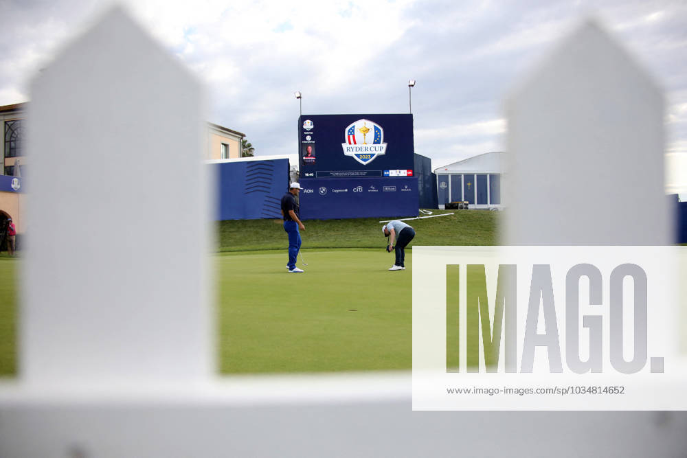 Golf Ryder Cup 2023: Work in progress for the 2023 Ryder Cup in Rome at Marco Simeoni Golf e country club in Rome, Italy. ROME, Italy - 25.09.2023: Golfer during training. Work in progress for the 2023 Ryder Cup in Rome at Marco Simeoni Golf e country club in Rome, Italy. ROME Italy Italy