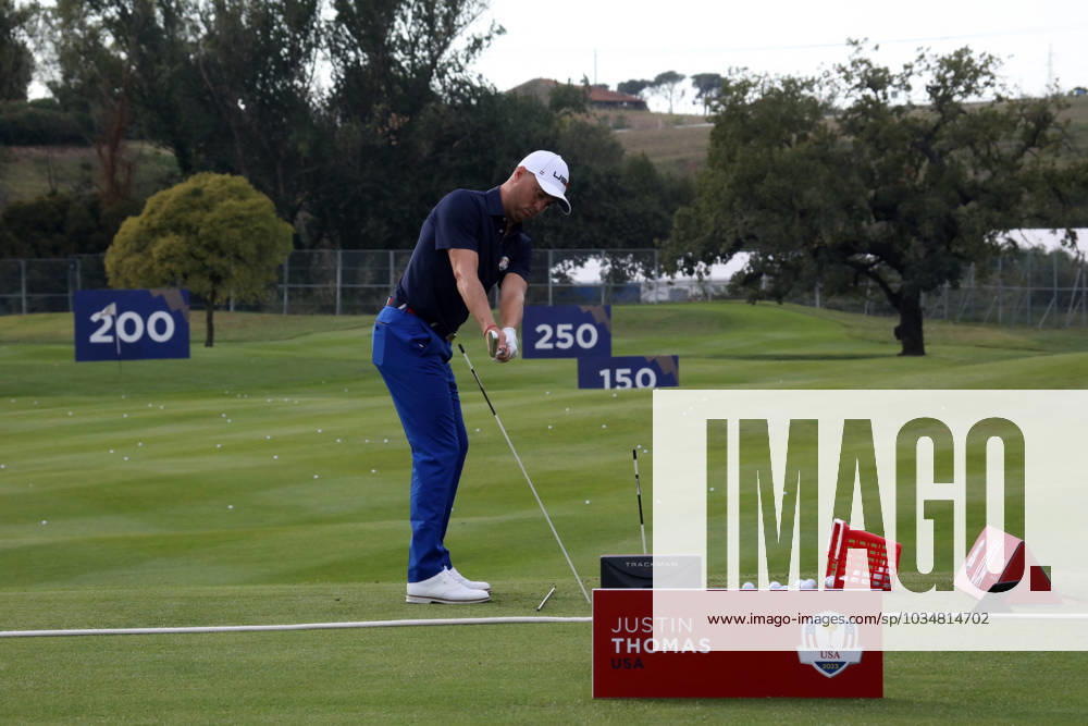 Golf Ryder Cup 2023: Work in progress for the 2023 Ryder Cup in Rome at Marco Simeoni Golf e country club in Rome, Italy. ROME, Italy - 25.09.2023: Golfer Justin Thomas for USA during training. Work in progress for the 2023 Ryder Cup in Rome at Marco Simeoni Golf e country club in Rome, Italy. ROME Italy Italy