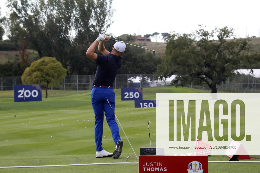 Golf Ryder Cup 2023: Work in progress for the 2023 Ryder Cup in Rome at Marco Simeoni Golf e country club in Rome, Italy. ROME, Italy - 25.09.2023: Golfer Justin Thomas for USA during training. Work in progress for the 2023 Ryder Cup in Rome at Marco Simeoni Golf e country club in Rome, Italy. ROME Italy Italy