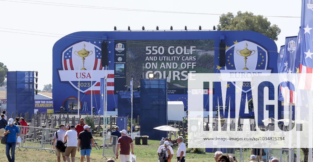 GOLF - Ryder Cup 2023 ROME,ITALY,26.SEP.23 - GOLF - Ryder Cup, preview. Image shows a scoreboard. GEPAxpictures Oberlaender